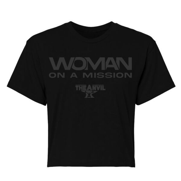 WOMAN ON A MISSION - WOMEN'S CROP T-SHIRT - $B12T6N$ Thumbnail